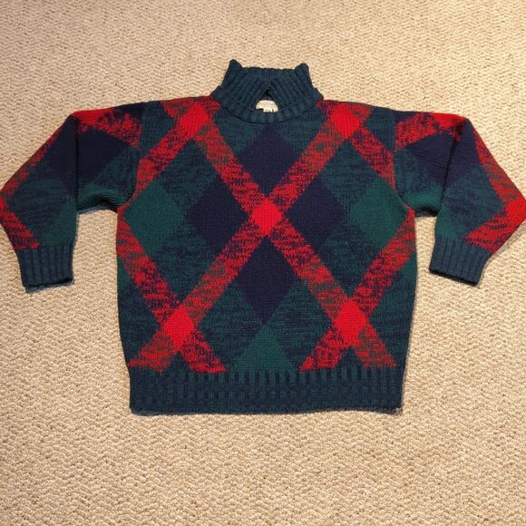 Vintage Tricots St Raphael Sweater Mens Medium Wool Collar Dad Grandpa - Picture 1 of 6